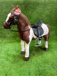 Toy Ride on Pony Saddle Pad White