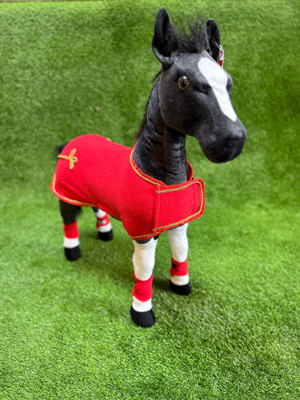 Toy Ride on Pony Rug Red