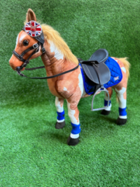 Toy Ride on Pony Saddle Pad Blue